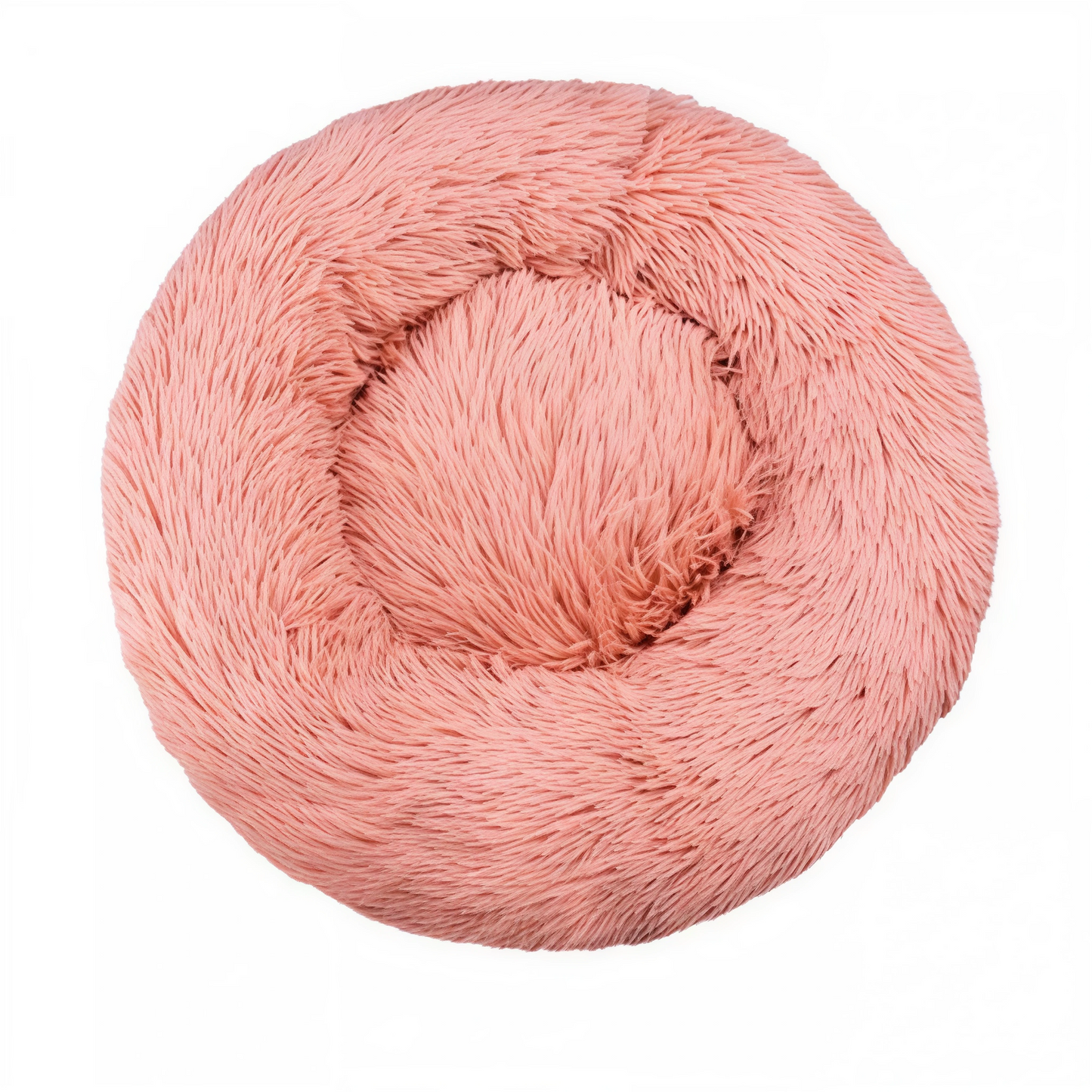 Plush Round Pet Bed – Warm & Washable for Dogs & Cats