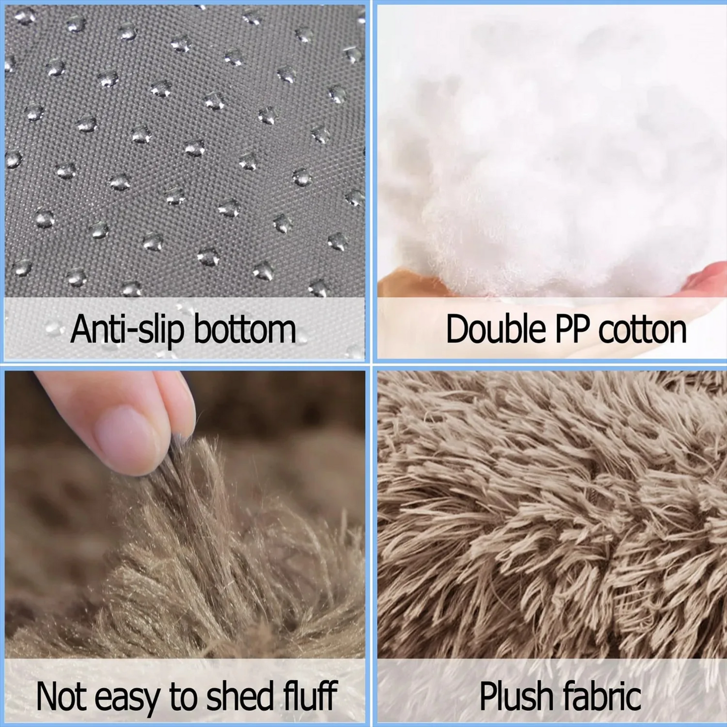 Plush Round Pet Bed – Warm & Washable for Dogs & Cats