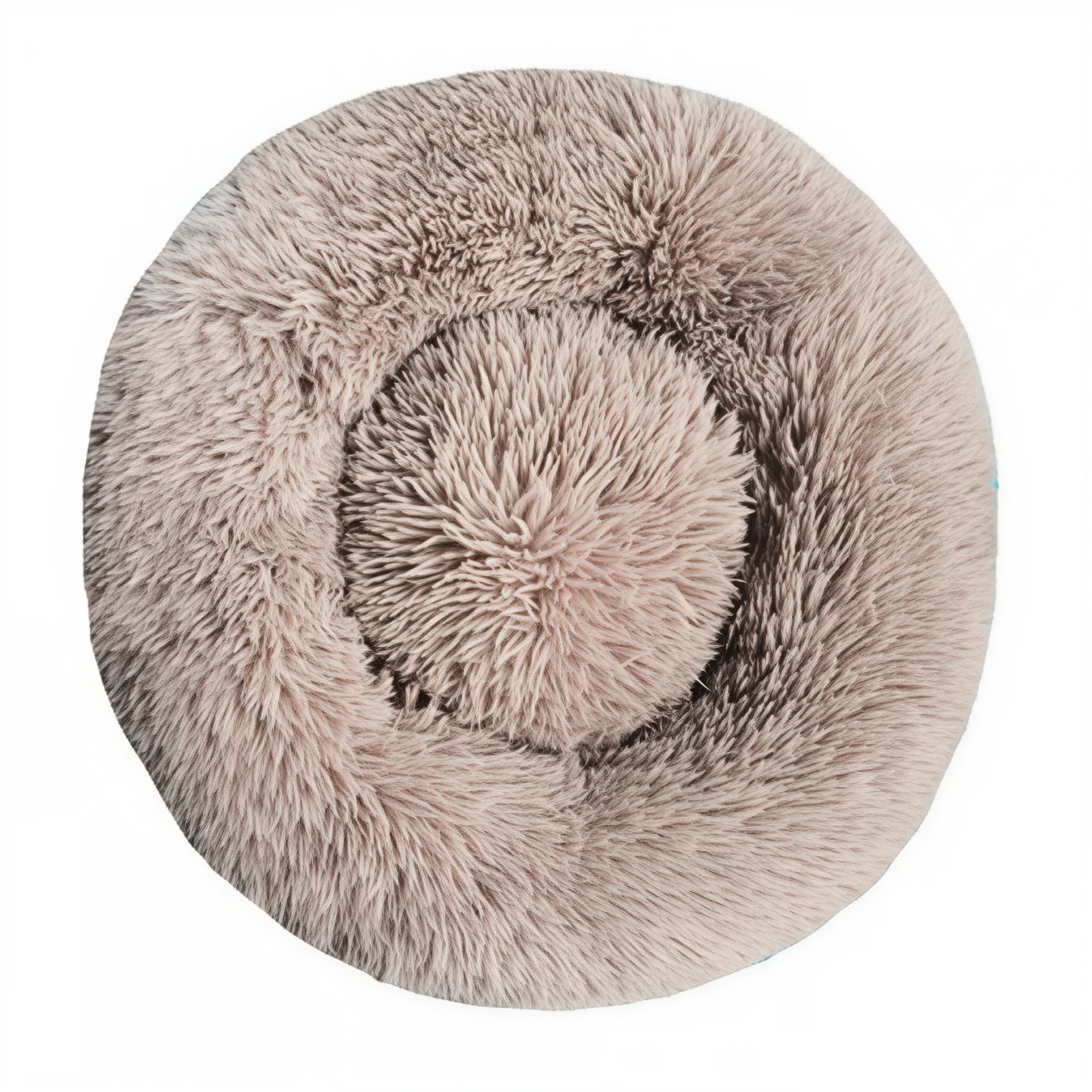 Plush Round Pet Bed – Warm & Washable for Dogs & Cats