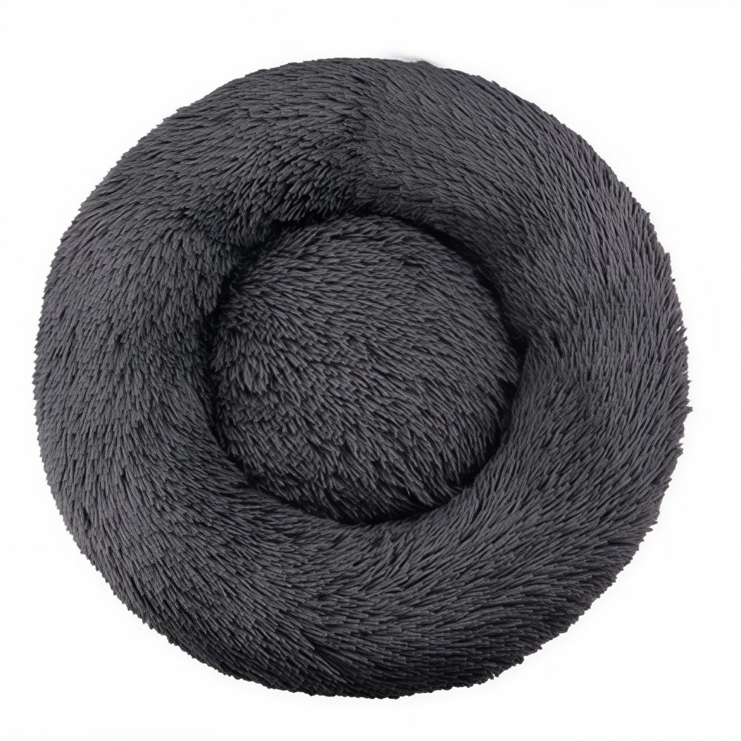 Plush Round Pet Bed – Warm & Washable for Dogs & Cats