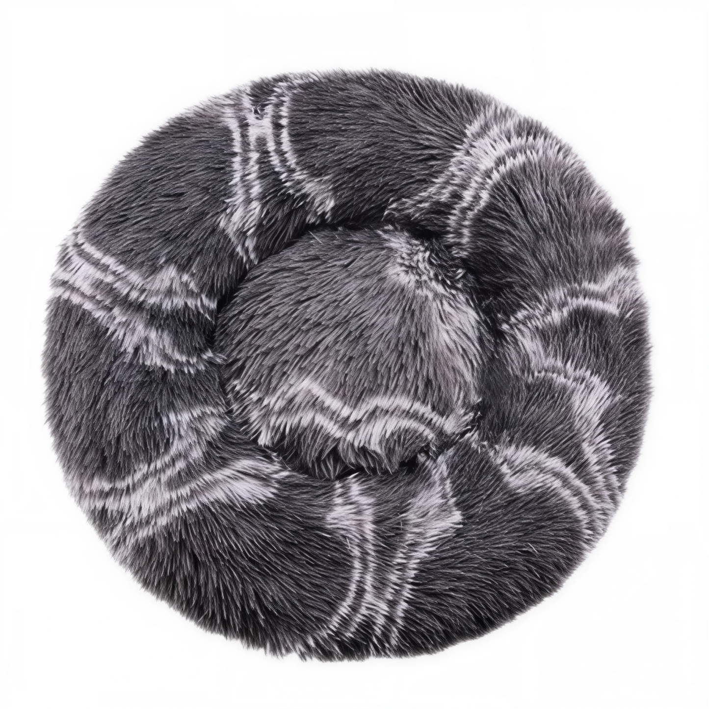 Plush Round Pet Bed – Warm & Washable for Dogs & Cats